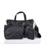 GUESS LATONA MINI ΓΥΝΑΙΚΕΙΑ ΤΣΑΝΤΑ ΧΕΙΡΟΣ ΑΝΘΡΑΚΙ