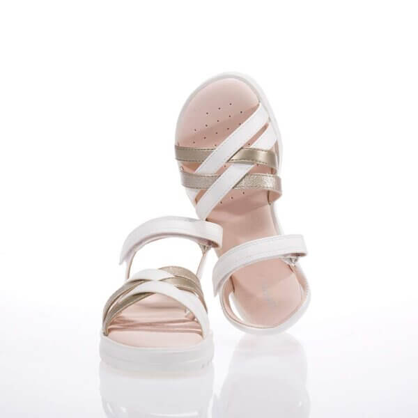 GEOX J356EA SANDALS WITH VELCRO WHITE