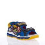 GEOX J450QC AVENGERS ΠΕΔΙΛΑ ΜΕ ΦΩΤΑΚΙΑ ΜΑΥΡΟ-ΜΠΛΕ