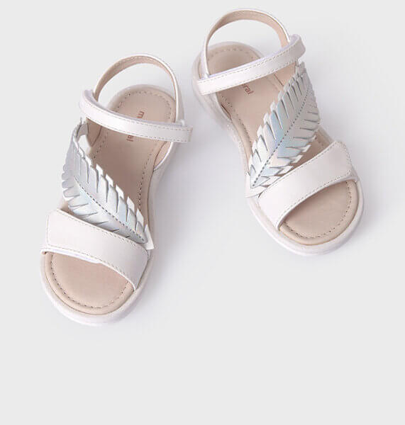 MAYORAL 43546 WHITE SANDALS WITH VELCRO