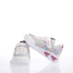 GEOX J45E9D ΑΘΛΗΤΙΚΑ MINNIE ΜΕ ΦΩΤΑΚΙΑ ΛΕΥΚΑ