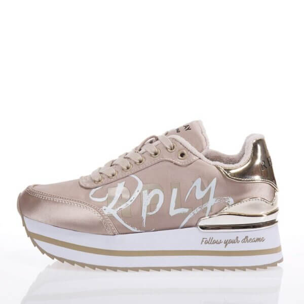 REPLAY NEW PENNY EMERY RS3D0045T GOLD SNEAKERS