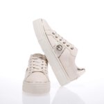 TAMARIS ΓΥΝΑΙΚΕΙΑ ΕΚΡΟΥ SNEAKERS ΔΕΤΑ