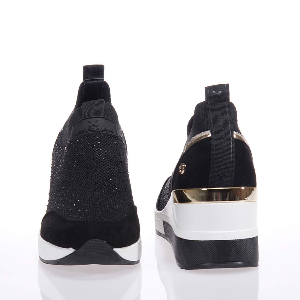 XTI 142418 BLACK SNEAKERS SLIP ON WITH PLATFORM Topshoes.gr