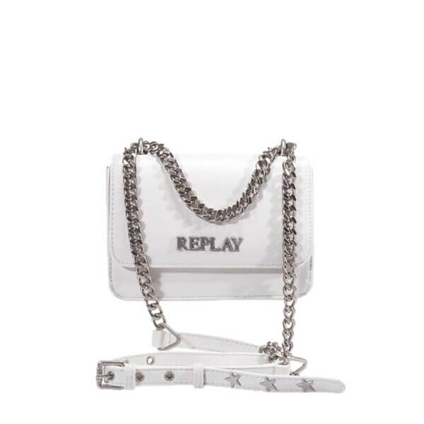 REPLAY ΓΥΝΑΙΚΕΙΑ ΤΣΑΝΤΑ CROSSBODY ΛΕΥΚΗ