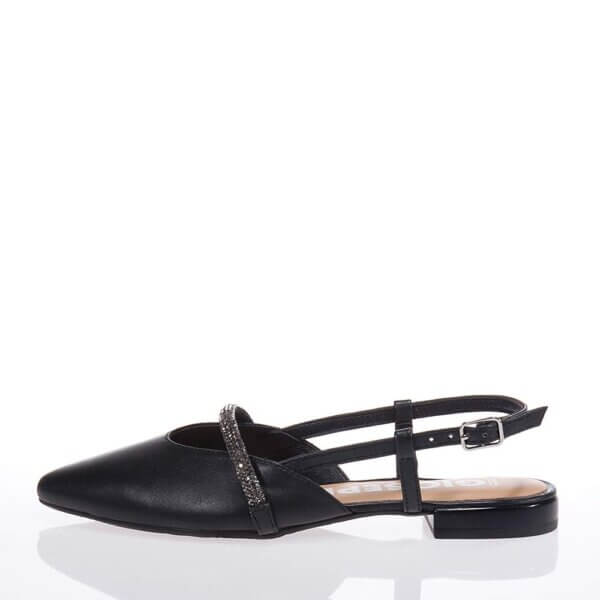 GIOSEPPO GODRANO 72147 BLACK LEATHER BALLERINA SHOES