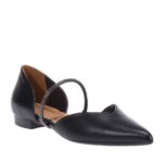 TOUTOUNIS 190804 BLACK LEATHER BALLERINAS