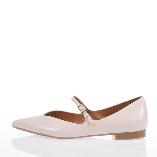 TOUTOUNIS 190867 CAMEL LEATHER BALLERINAS