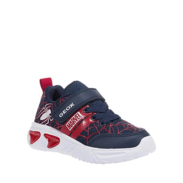 GEOX J45DZD SPIDERMAN SNEAKERS WITH BLUE LIGHTS