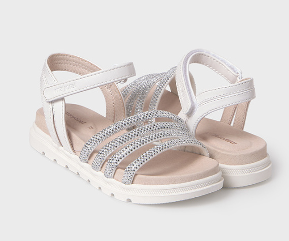 MAYORAL 43540 WHITE SANDALS WITH VELCRO