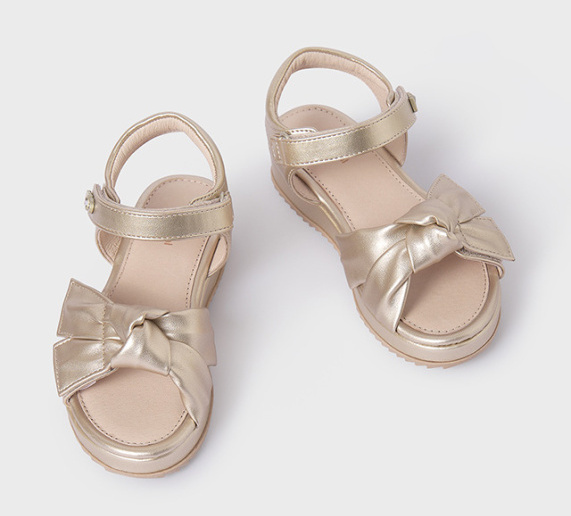MAYORAL 47548 GOLD SANDALS WITH BOW