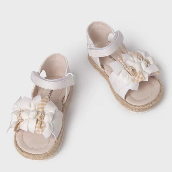 MAYORAL 41553 WHITE LEATHER SANDALS