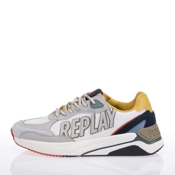 REPLAY TENNET UNION RS6I0030T WHITE-BEIGE SNEAKERS