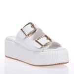 MARIELLA FABIANI 2421-05 ΛΕΥΚΑ MULES ΨΑΘΑ