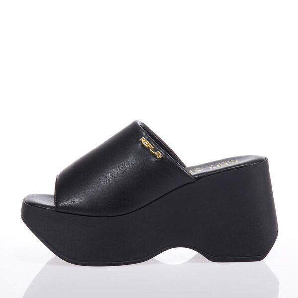 REPLAY MALVA BLOCK RP6F0001S BLACK MULES