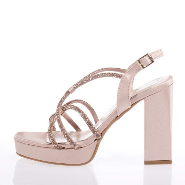 BEATRIS B1702 NUDE SANDALS WITH STRASS