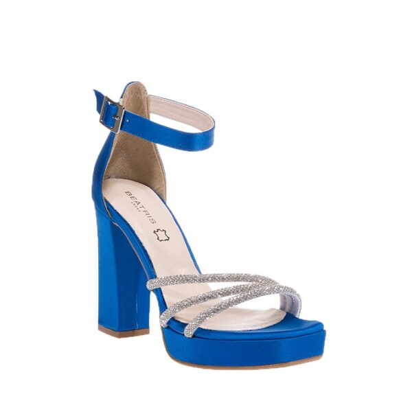 BEATRIS B4020 BLUE SANDALS WITH STRASS