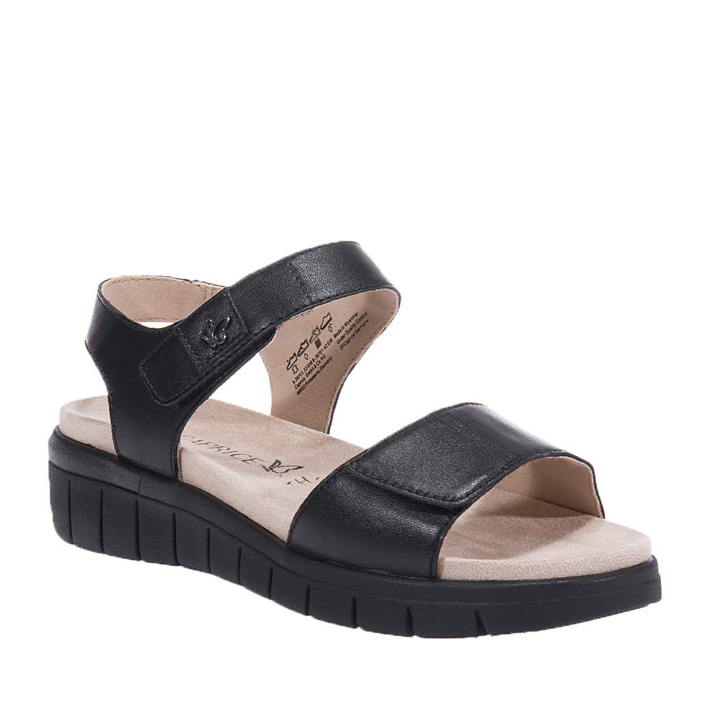 CAPRICE 28701 42 BLACK SANDALS WITH VELCRO Topshoes.gr