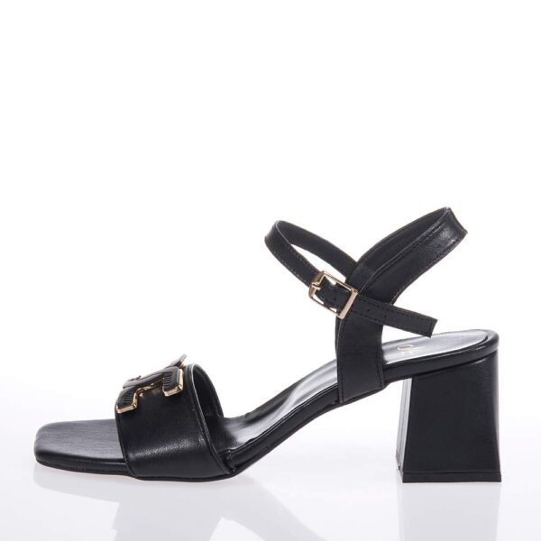 MARIELLA FABIANI 2492-5 BLACK LEATHER SANDALS