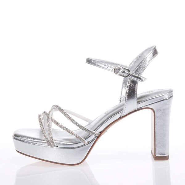 TAMARIS 28036-42 SILVER PEDAL WITH STRASS