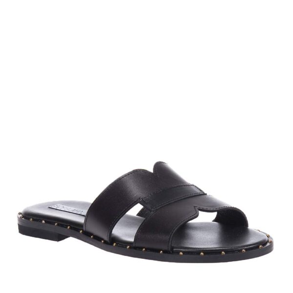 SOFIA MANTA SM242 BLACK LEATHER SANDALS