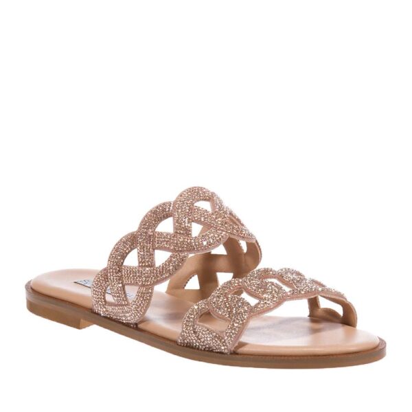 SOFIA MANTA SM899 PEACH SANDALS WITH STRASS