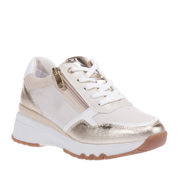 MARCO TOZZI 23730-42 CREAM SNEAKERS WITH PLATFORM