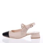 BEATRIS B380 NUDE-ΜΑΥΡΟ SLINGBACK ΓΟΒΕΣ