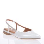 TOUTOUNIS 190600 WHITE PEARL LEATHER BALLERINAS