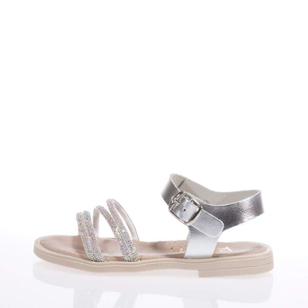 RICCO T30214P5 SILVER LEATHER SANDALS