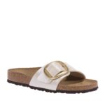 BIRKENSTOCK MADRID BIG BUCKLE ΓΥΝΑΙΚΕΙΑ SLIDES ΛΕΥΚΟ ΠΕΡΛΕ