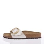 BIRKENSTOCK MADRID BIG BUCKLE ΓΥΝΑΙΚΕΙΑ SLIDES ΛΕΥΚΟ ΠΕΡΛΕ