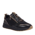 TAMARIS ΓΥΝΑΙΚΕΙΑ SNEAKERS ΜΑΥΡΑ-ΧΡΥΣΑ
