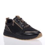 TAMARIS ΓΥΝΑΙΚΕΙΑ SNEAKERS ΜΑΥΡΑ-ΧΡΥΣΑ
