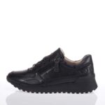 CAPRICE ΓΥΝΑΙΚΕΙΑ ΜΑΥΡΑ SNEAKERS ΔΕΡΜΑΤΙΝΑ