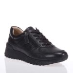 CAPRICE ΓΥΝΑΙΚΕΙΑ ΜΑΥΡΑ SNEAKERS ΔΕΡΜΑΤΙΝΑ
