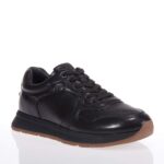 TAMARIS ΑΝΔΡΙΚΑ ΜΑΥΡΑ ΔΕΡΜΑΤΙΝΑ SNEAKERS ΔΕTA