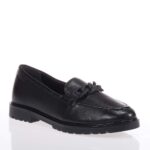 TAMARIS ΓΥΝΑΙΚΕΙΑ ΜΑΥΡΑ LOAFERS ΔΕΡΜΑΤΙΝΑ