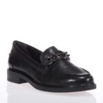 TAMARIS ΓΥΝΑΙΚΕΙΑ ΜΑΥΡΑ LOAFERS ΔΕΡΜΑΤΙΝΑ