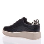 TAMARIS ΓΥΝΑΙΚΕΙΑ SNEAKERS ΔΕΡΜΑΤΙΝΑ ΜΑΥΡΑ