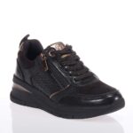 TAMARIS ΓΥΝΑΙΚΕΙΑ SNEAKERS ΜΑΥΡΟ-ΧΑΛΚΟΣ