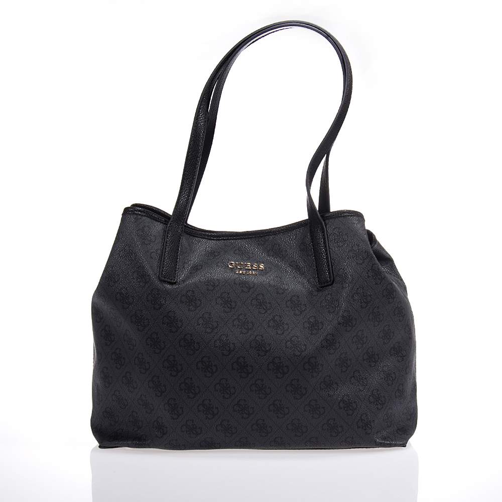 Guess Vikky Guess Handtasche Schwarz Silber Handtasche Guess Vikky