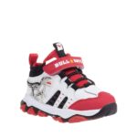 BULL BOYS ΠΑΙΔΙΚΑ HIGH SNEAKERS ΜΕ ΦΩΤΑΚΙΑ ΛΕΥΚΑ