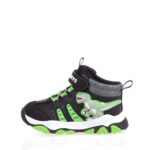 BULL BOYS ΠΑΙΔΙΚΑ HIGH SNEAKERS ΜΕ ΦΩΤΑΚΙΑ ΜΑΥΡΑ