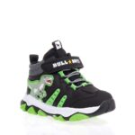 BULL BOYS ΠΑΙΔΙΚΑ HIGH SNEAKERS ΜΕ ΦΩΤΑΚΙΑ ΜΑΥΡΑ