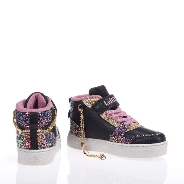 LELLI KELLY GIOIELLO MID ΠΑΙΔΙΚΑ SNEAKERS HIGH ΜΑΥΡΑ MULTI
