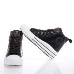 REFRESH ΓΥΝΑΙΚΕΙΑ ΜΑΥΡΑ SNEAKERS ΜΠΟΤΑΚΙΑ