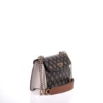 GUESS EVELUNE ΓΥΝΑΙΚΕΙΑ CROSSBODY ΤΣΑΝΤΑ ΚΑΦΕ
