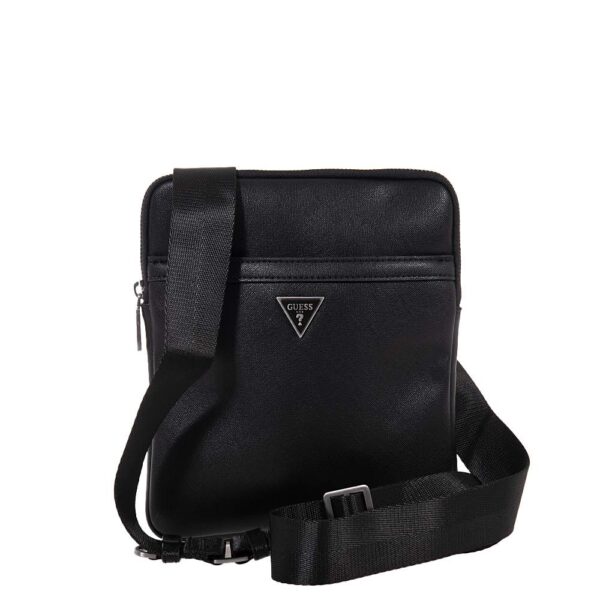 GUESS SAFFIANO ΑΝΔΡΙΚΗ ΤΣΑΝΤΑ ΜΑΥΡΗ