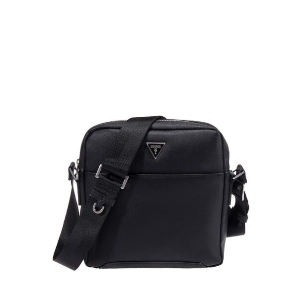 GUESS SAFFIANO ΑΝΔΡΙΚΗ ΤΣΑΝΤΑ ΧΙΑΣΤΙ ΜΑΥΡΗ